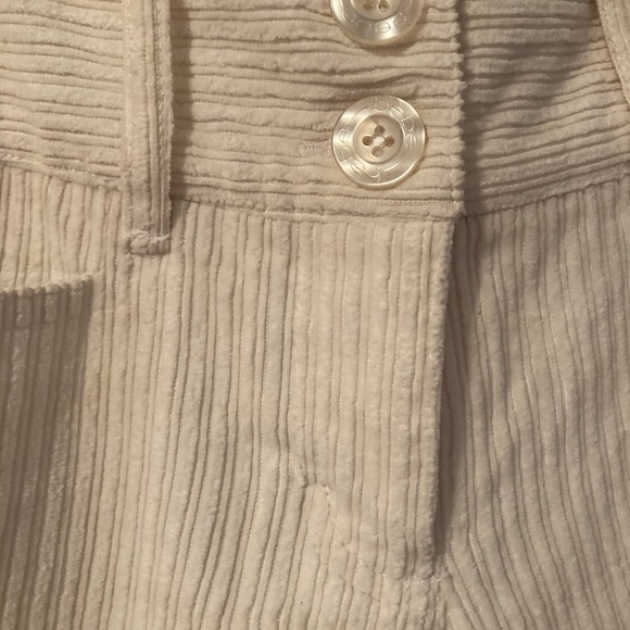 Bebe Corduroy Pants Off White Size 0 NWOT - Picture 11 of 16